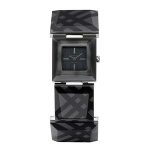 Authentic Burberry Prism Black Resin Check Watch
